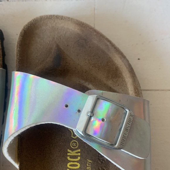 Silver slide Birkenstocks - Picture 3 of 5